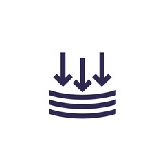 external pressure icon, vector sign