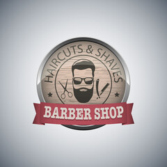Barber shop vintage emblem