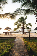 Entrance to beach front from luxury lodge
