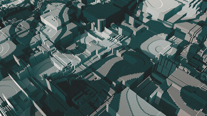 Abstract 3D Rendering of Cubes. Geometric Backgrounds, Textures. Low Poly Backgrounds. Abstract Cubes.