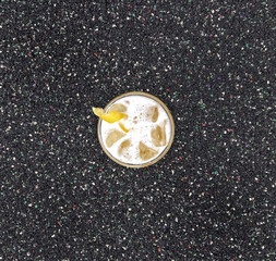 Whisky sour top down shot