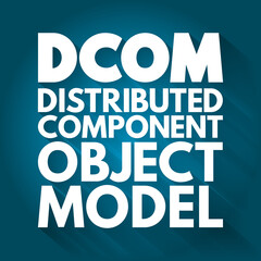 DCOM - Distributed Component Object Model acronym, technology concept background