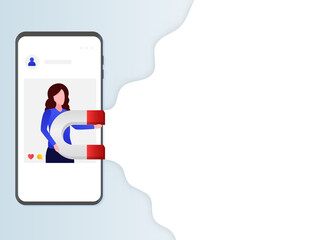 woman with a magnet marketing campaign