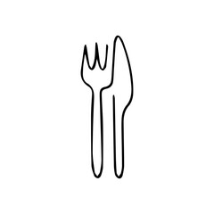 Spoon, fork and knife, Restaurant sign and symbol vector design