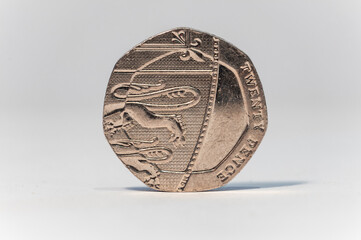 20p 20 pence piece tails