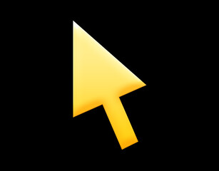 3d gold icon arrow click