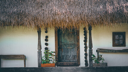 Fototapeta na wymiar traditional houses in the village