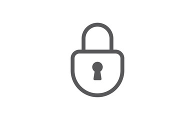 Lock icon, security symbol. Padlock pictogram.