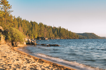 Golden hour at Lake Tahoe, California, USA