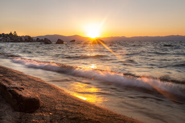 Golden hour at Lake Tahoe, California, USA