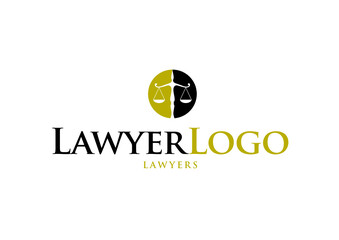 lawyer company logo design justice balance