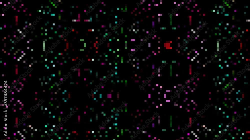 Poster pixel lcd screen, retro computer animation pixel art digital screen texture, smooth moving pixel blo