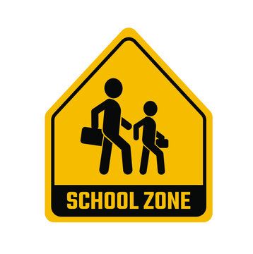 school zone warning sign