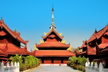The Royal Palace of Mandalay in Myanmar