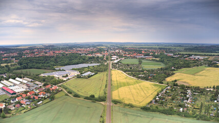 Harzvorland. Vogelperspektive. 