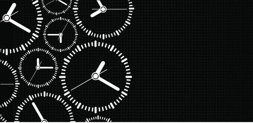 clock on black background
