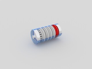 3d image. Battery on a white background.