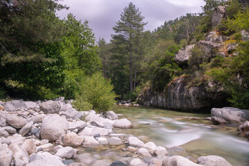 The Restonica Valley, in the heart of Corsica, France