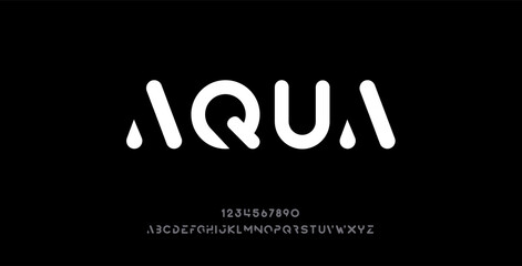 Abstract minimal future alphabet fonts. simple typography sport future creative font . vector illustrator