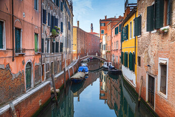 Venice, Italy. Traditional cityscape with boats