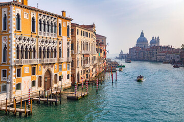Obraz premium Venice, Italy. Grand canal. Cityscape with traditional gondolas