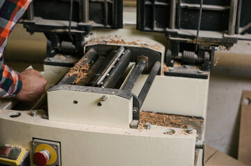 Working process in the carpentry workshop