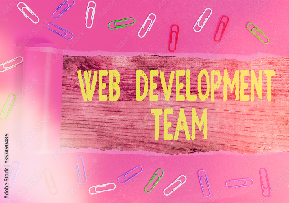 Poster handwriting text writing web development team. conceptual photo in control of all the processes thro