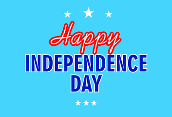 Fourth of July Independence Day. Happy independence day card or banner