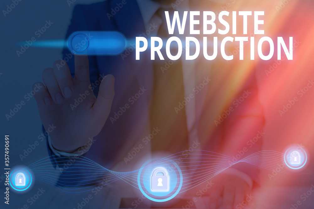 Poster handwriting text writing website production. conceptual photo creating sites with layout content and