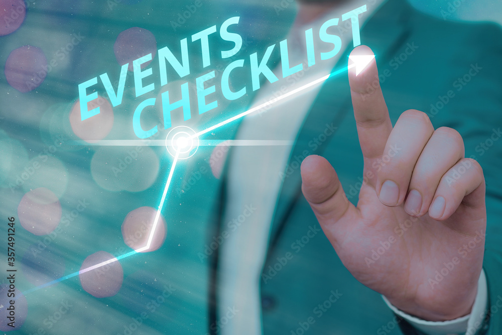 Poster writing note showing events checklist. business concept for invaluable tool for successfully managin