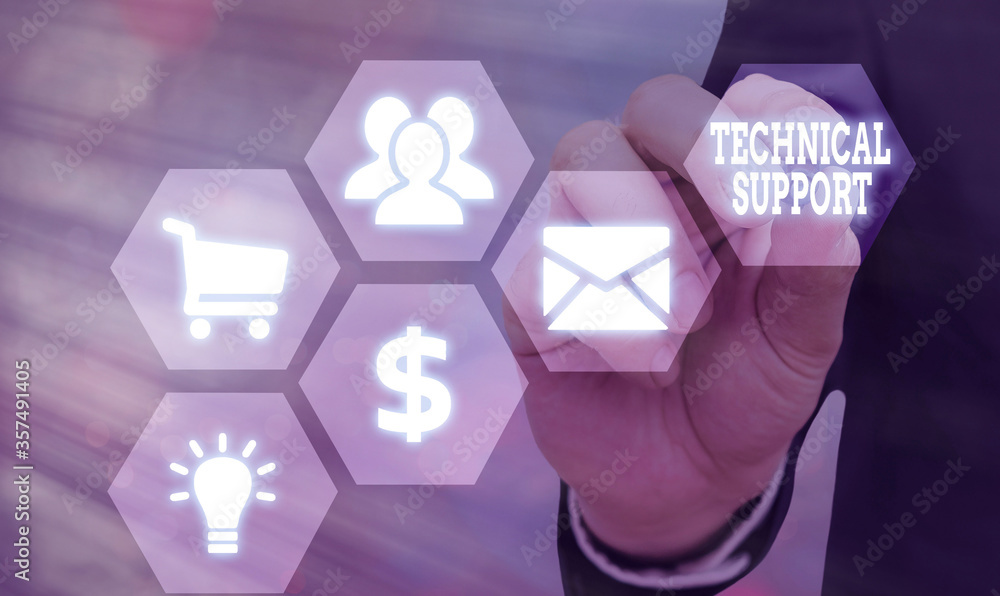 Poster handwriting text technical support. conceptual photo a service provided by a hardware or software co