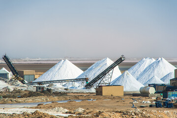 Salt farm near Walvis Bay in Namibia