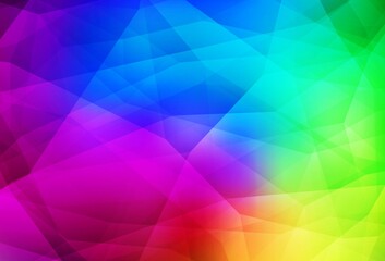 Dark Multicolor vector shining triangular layout.
