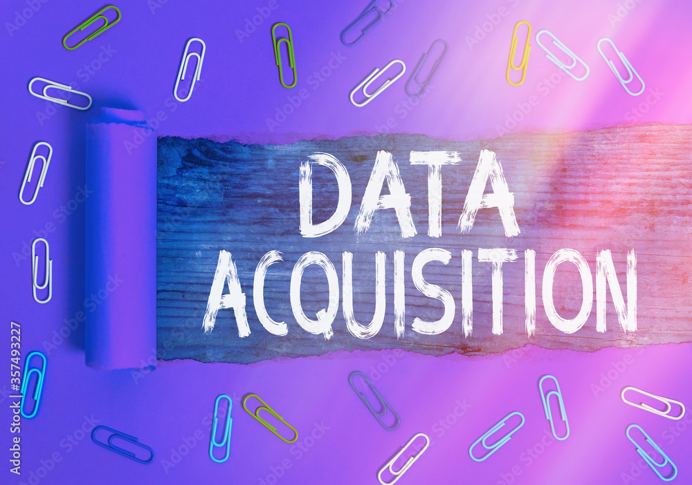 Poster text sign showing data acquisition. business photo text way to obtain statistics that can be maneuve