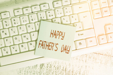 Conceptual hand writing showing Happy Fathers Day. Concept meaning celebrated to show love for the...