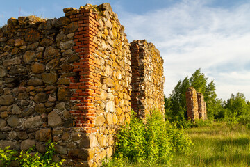 Stone building ruins