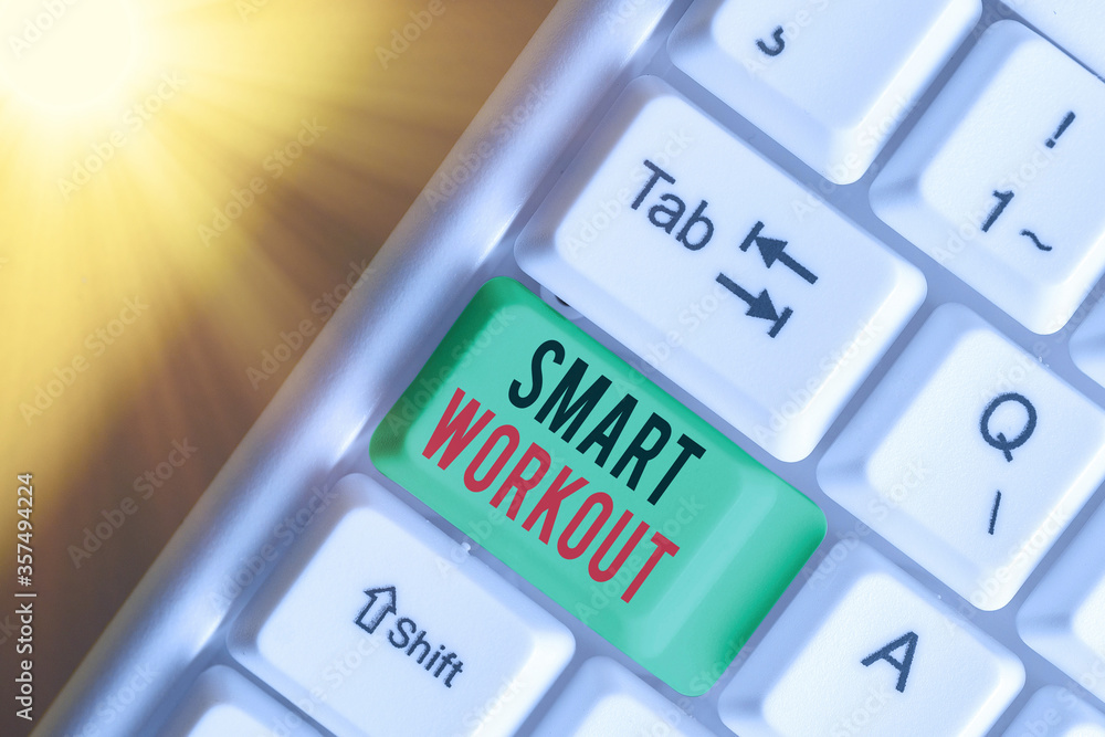 Aufkleber conceptual hand writing showing smart workout. concept meaning properlydesigned exercise to maximize