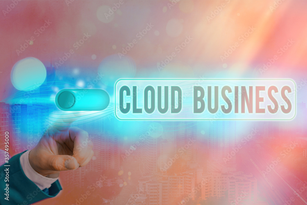 Poster conceptual hand writing showing cloud business. concept meaning internetbased delivery of services m