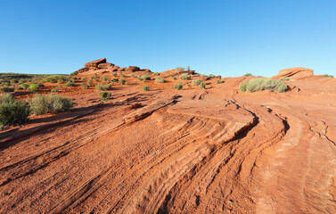 Flowing Rock Near Horseshoe Bend, Page, Arizona, USA