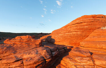 Flowing Rock Near Horseshoe Bend, Page, Arizona, USA