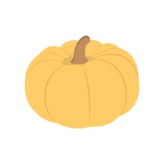 Pumpkin icon in flat design style. Organic vegetable.