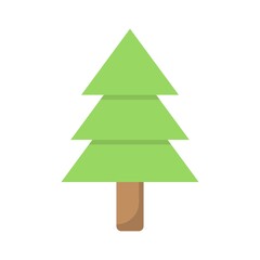 Christmas tree icon. Evergreen conifer. Fir, spruce or pine symbol.