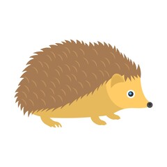 Hedgehog icon in flat design style. Wildlife, zoo symbol.