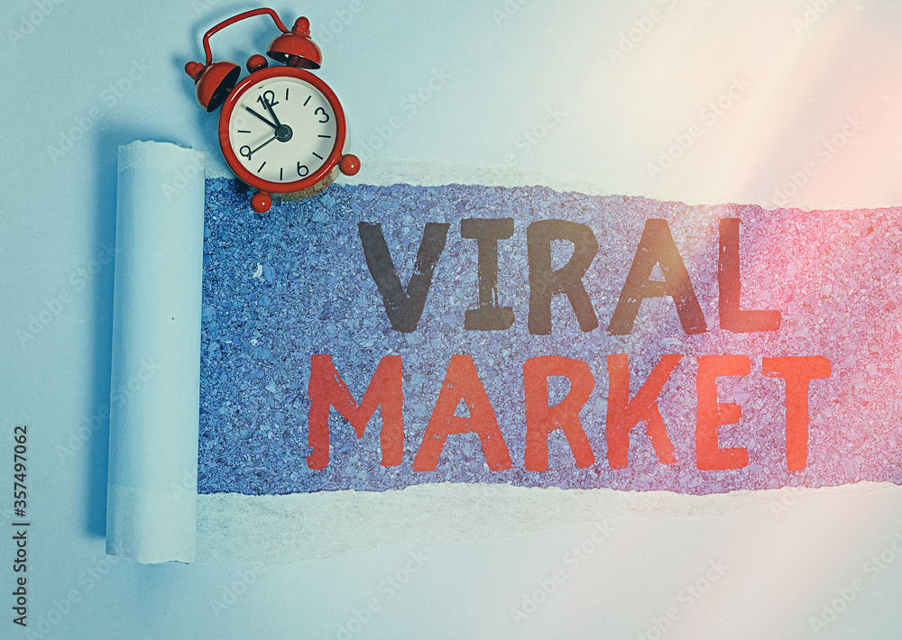 Poster text sign showing viral market. business photo text network passing and spreading message or video o