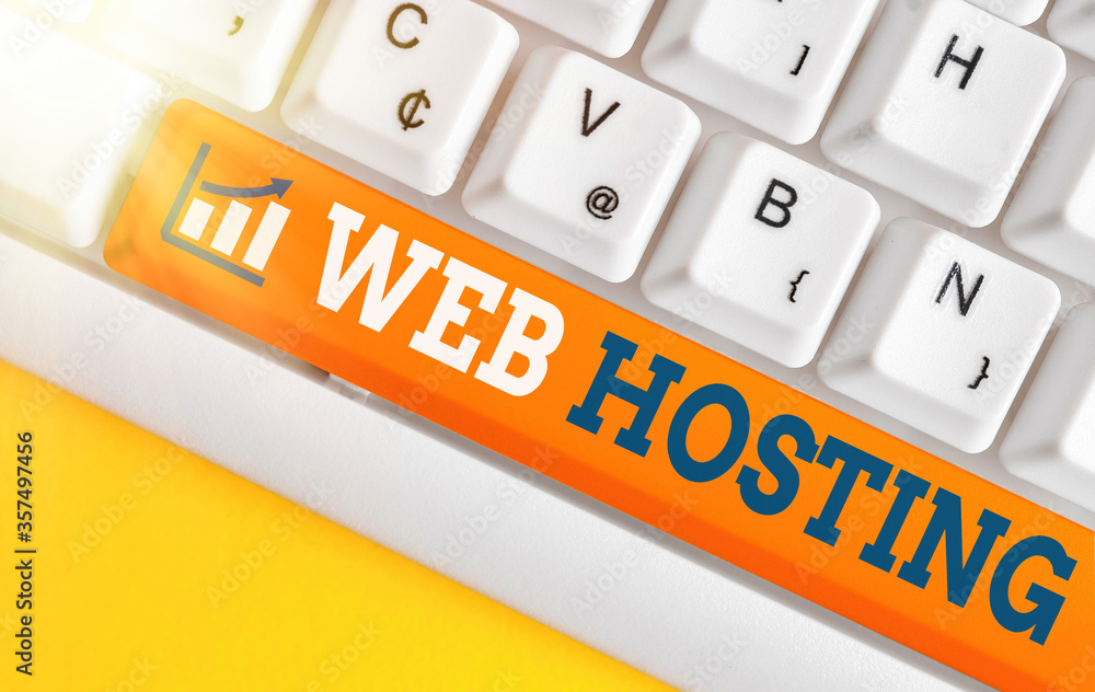 Poster conceptual hand writing showing web hosting. concept meaning business allowing access to a server to
