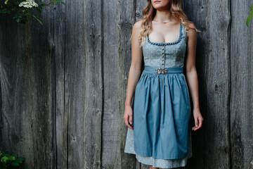 Naklejka premium Traditional Bavarian dress called Dirndl
