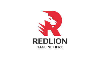 Red Lion Letter R Logo