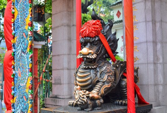 HONG KONG, CHINA - MARCH 13 2018: Wong Tai Sin Temple in Hong Kong