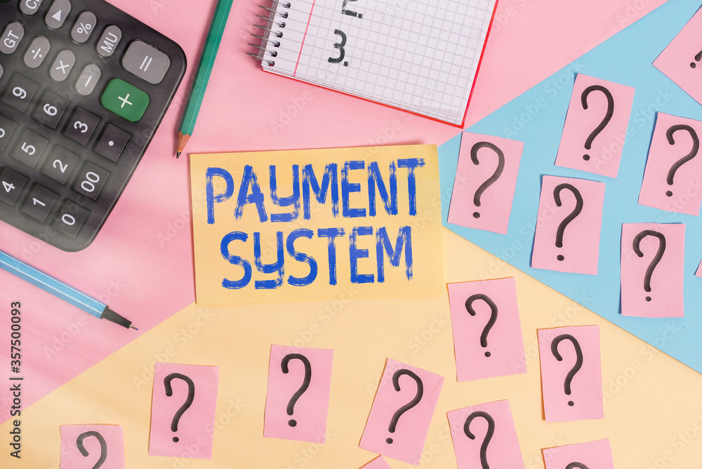 Poster conceptual hand writing showing payment system. concept meaning different transaction method allowin
