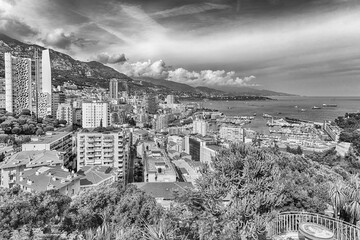 View over La Condamine district and Monte Carlo, Monaco